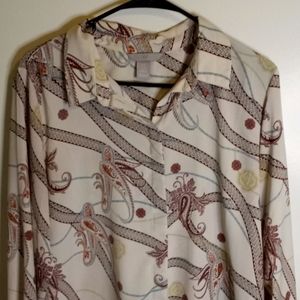 Paisley long sleeve blouse